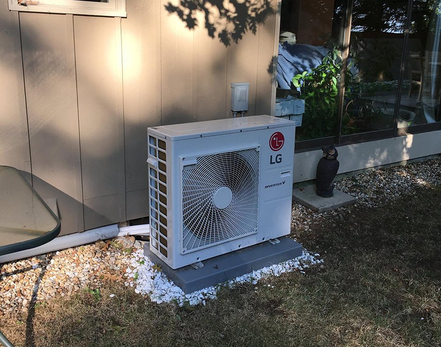 LG outdoor HVAC condenser unit